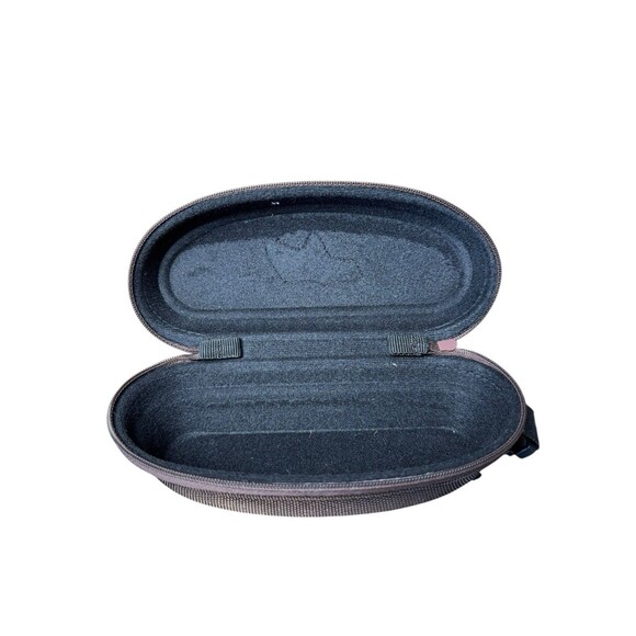 Maui Jim Sunglasses Hard Case Brown Zip Eyeglass Protective Holder with Clip - Picture 3 of 3